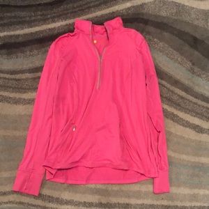 Hot pink workout pull over